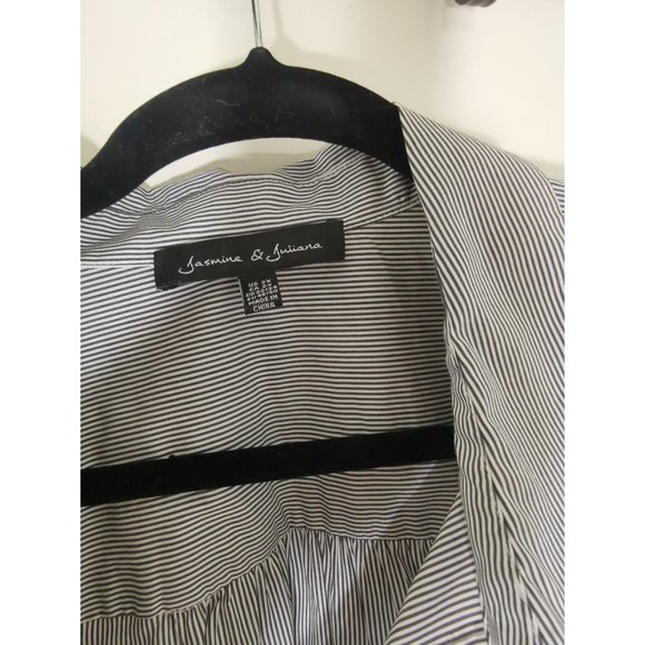 Collared Shirt with Embroidery and Bell Sleeves 2X - Picture 2 of 5